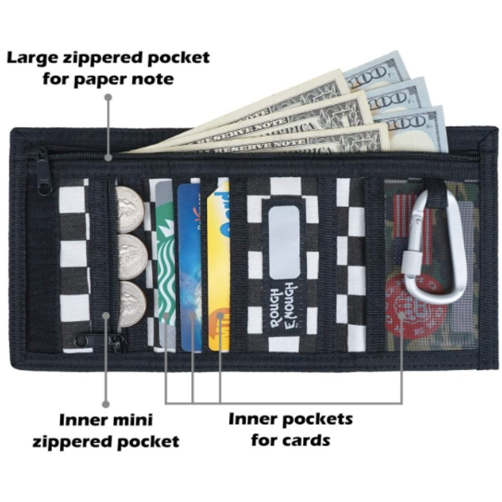 Rough Enough Canvas Travel Men Women Kids Wallet